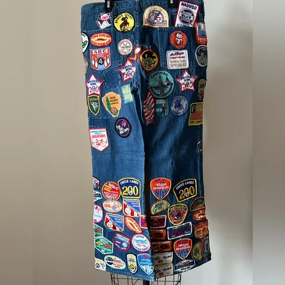 1960’s-1970’s Rare Vintage Patch Jeans - Picture 10 of 17